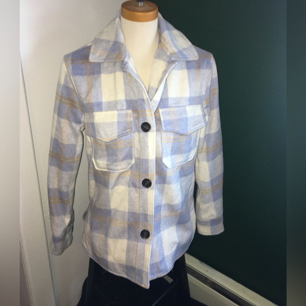 Plad baby blue jacket